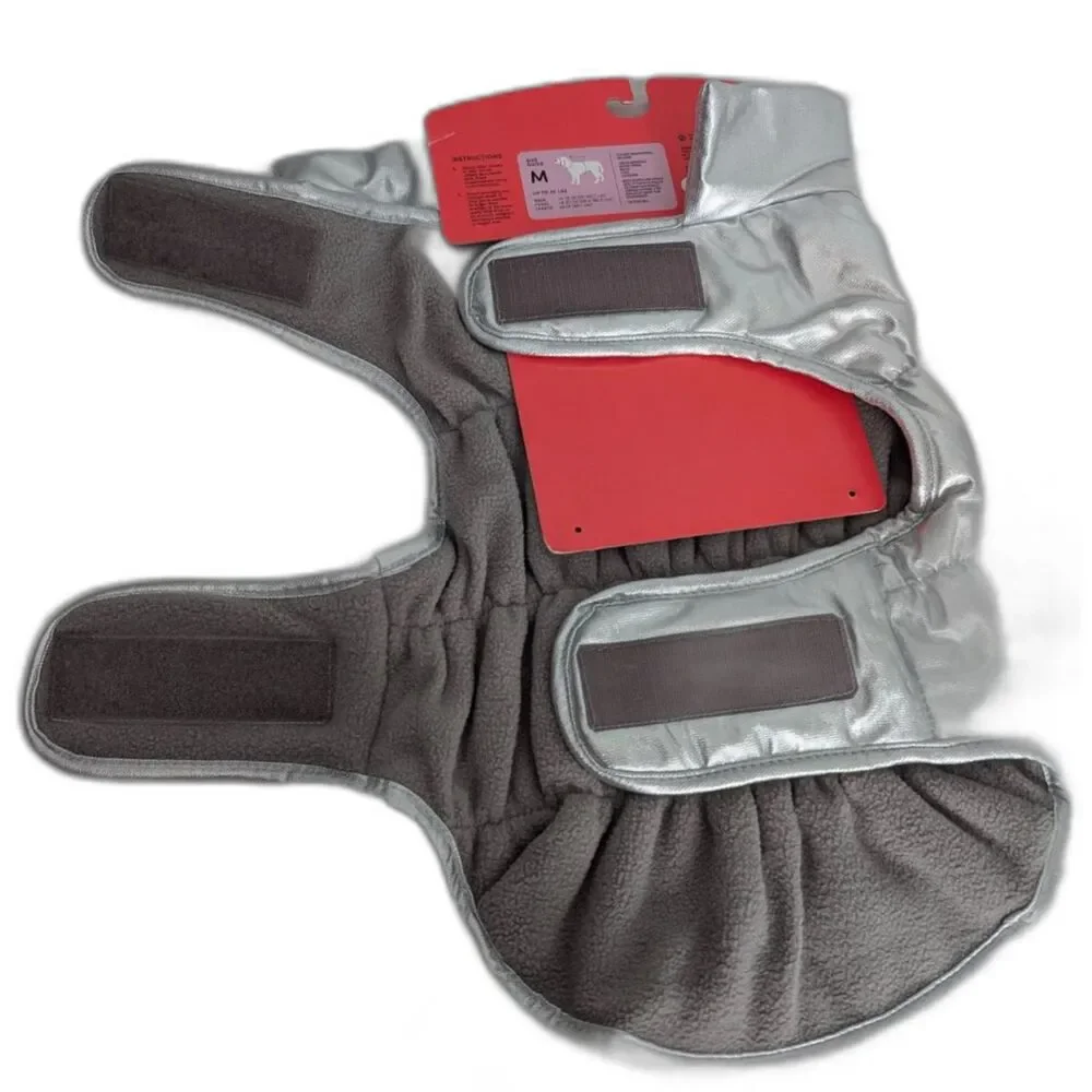 Boots & Barkley Dog Coat Silver Size Various